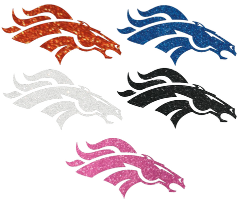 Denver Broncos Metallic Sparkle Logo Premium DieCut Vinyl Decal PICK COLOR & SIZE