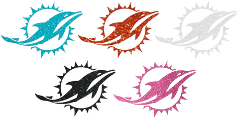 Miami Dolphins Metallic Sparkle Logo Premium DieCut Vinyl Decal PICK COLOR & SIZE
