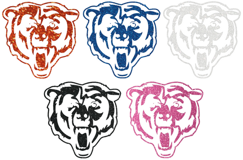 Chicago Bears Metallic Sparkle Screaming Bear Logo Premium DieCut Vinyl Decal PICK COLOR & SIZE