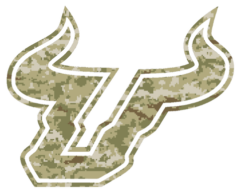 South Florida Bulls Salute to Service Camouflage Camo Vinyl Decal PICK SIZE