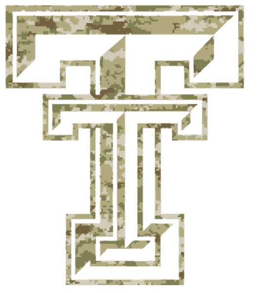 Texas Tech Red Raiders Salute to Service Camouflage Camo Vinyl Decal PICK SIZE