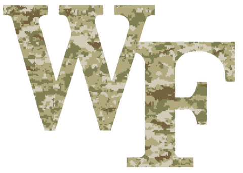 Wake Forest Demon Deacons Salute to Service Camouflage Camo Vinyl Decal PICK SIZE