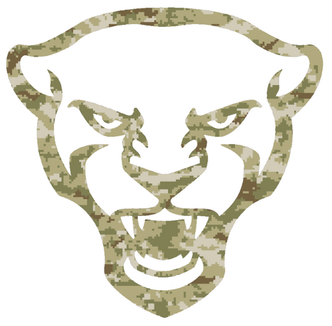 Pittsburgh Panthers Mascot Logo Salute to Service Camouflage Camo Vinyl Decal PICK SIZE