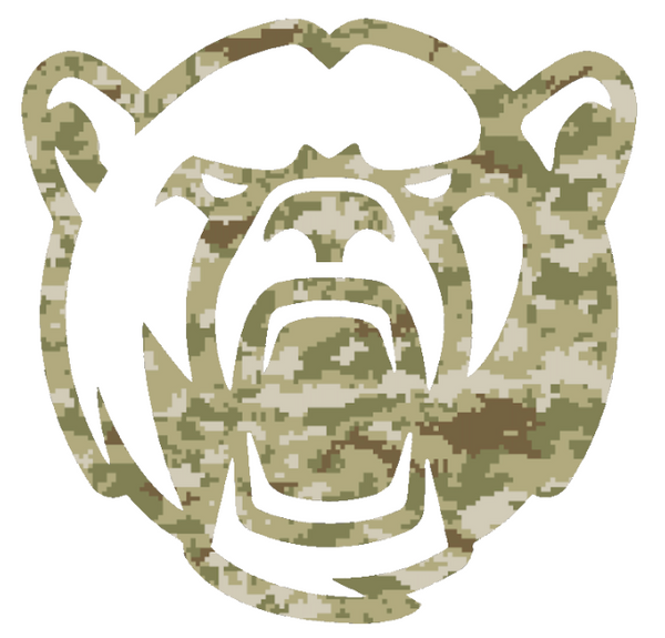 Baylor Bears Alternate Logo Salute to Service Camouflage Camo Vinyl Decal PICK SIZE