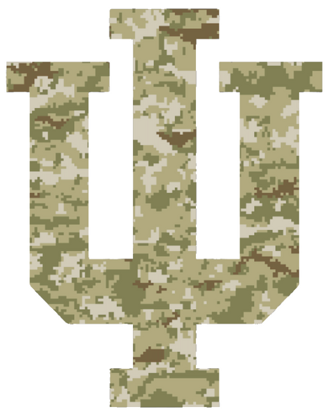 Indiana Hoosiers Alternate Team Logo Salute to Service Camouflage Camo Vinyl Decal PICK SIZE