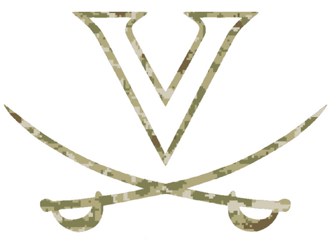 Virginia Cavaliers Salute to Service Camouflage Camo Vinyl Decal PICK SIZE