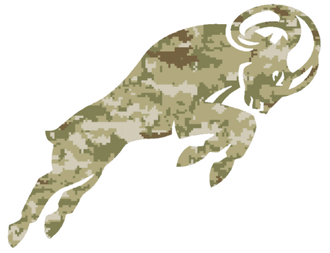 VCU Rams Alternate Logo Salute to Service Camouflage Camo Vinyl Decal PICK SIZE