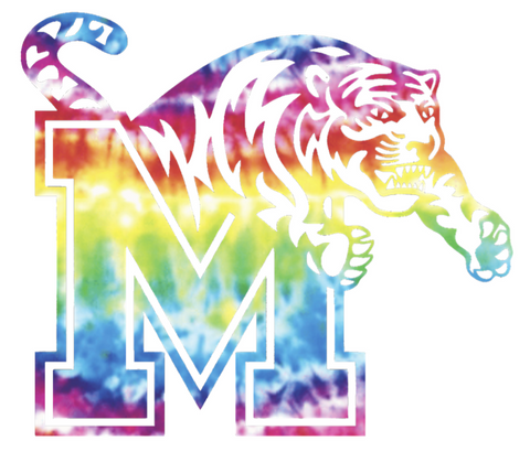 Memphis Tigers Crucial Catch Cancer Multi Color Vinyl Decal PICK SIZE
