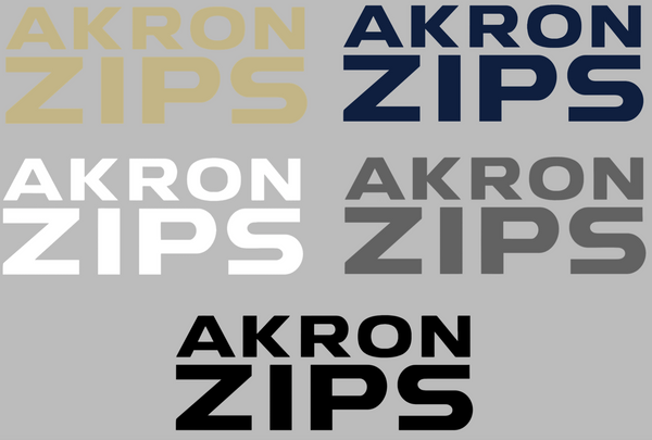 Akron Zips Team Name Logo Premium DieCut Vinyl Decal PICK COLOR & SIZE