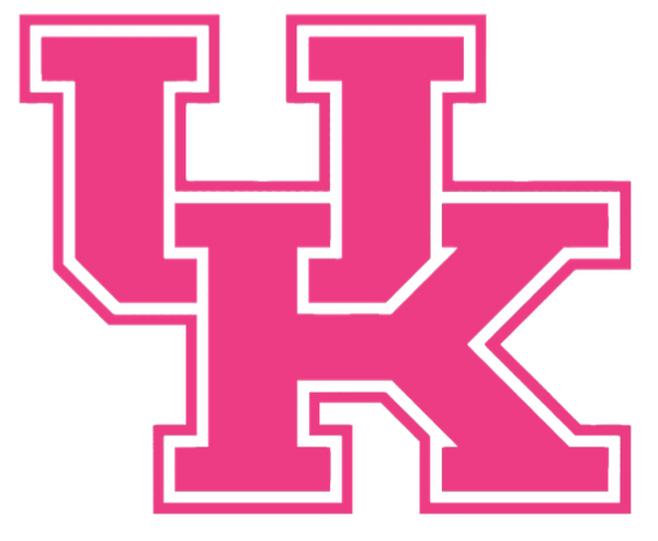 Kentucky Wildcats HOT PINK Team Logo Premium DieCut Vinyl Decal PICK SIZE