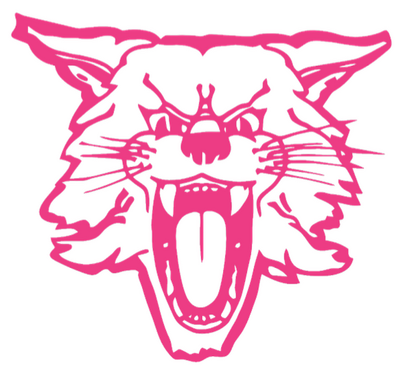 Kentucky Wildcats HOT PINK Retro Throwback Mascot Logo Premium DieCut Vinyl Decal PICK SIZE