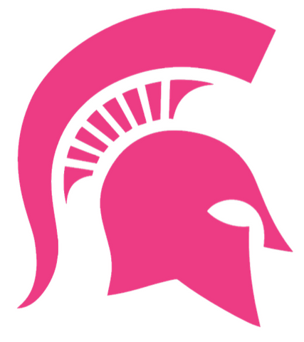 Michigan State Spartans HOT PINK Alternate Team Logo Premium DieCut Vinyl Decal PICK SIZE