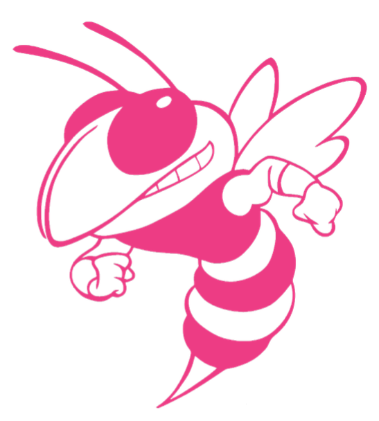 Georgia Tech Yellow Jackets HOT PINK Mascot Logo Premium DieCut Vinyl Decal PICK SIZE