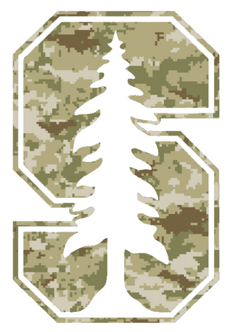 Stanford Cardinal Team Logo Salute to Service Camouflage Camo Vinyl Decal PICK SIZE