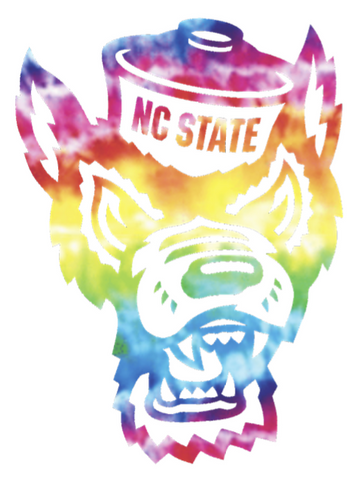 North Carolina NC State Wolfpack Mascot Logo Crucial Catch Cancer Multi Color Vinyl Decal PICK SIZE