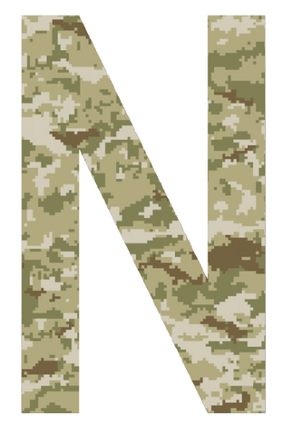 Nebraska Cornhuskers Alternate N Logo Salute to Service Camouflage Camo Vinyl Decal PICK SIZE