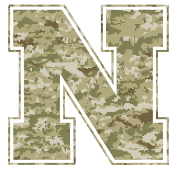 Nebraska Cornhuskers Team Logo Salute to Service Camouflage Camo Vinyl Decal PICK SIZE
