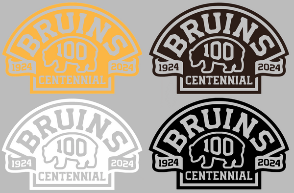 Boston Bruins Centennial Crest 100 Year Anniversary Logo Premium DieCut Vinyl Decal PICK COLOR & SIZE