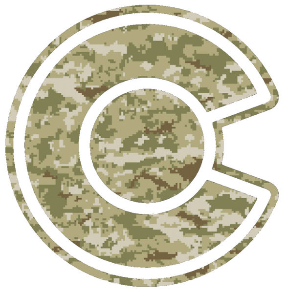 Colorado Avalanche Alternate Logo Salute to Service Camouflage Camo Vinyl Decal PICK SIZE