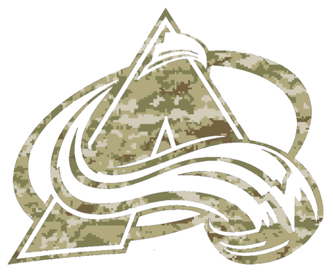 Colorado Avalanche Team Logo Salute to Service Camouflage Camo Vinyl Decal PICK SIZE