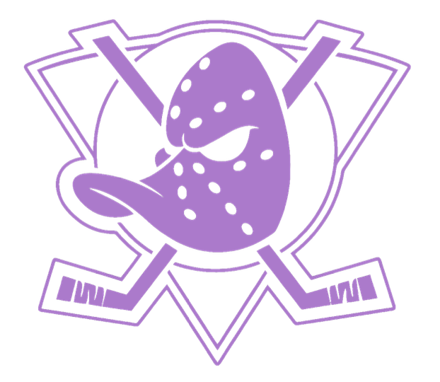 Anaheim Mighty Ducks Purple Cancer Awareness Premium DieCut Vinyl Decal PICK SIZE