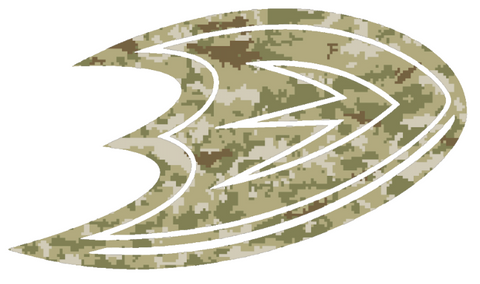 Anaheim Ducks Team Logo Salute to Service Camouflage Camo Vinyl Decal PICK SIZE
