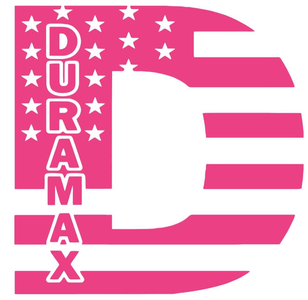 Duramax Diesel Stars & Stripes USA Flag Truck Logo HOT PINK Premium DieCut Vinyl Decal PICK SIZE