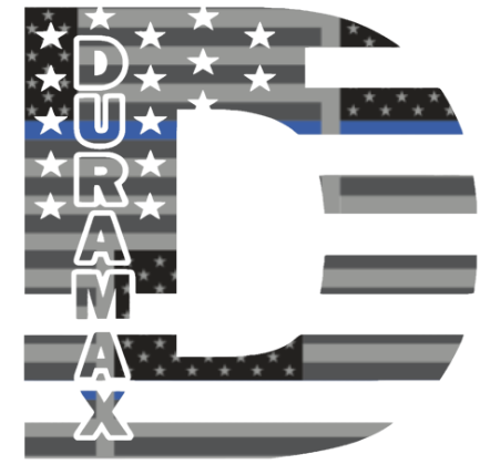 Duramax Diesel Stars & Stripes USA Flag Truck Logo THIN BLUE LINE Premium DieCut Vinyl Decal PICK SIZE