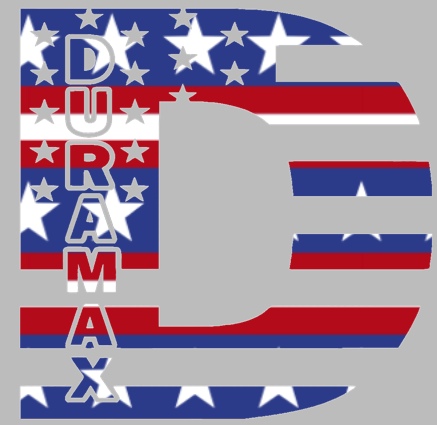Duramax Diesel Stars & Stripes USA Flag Truck Logo FULL COLOR FLAG Premium DieCut Vinyl Decal PICK SIZE