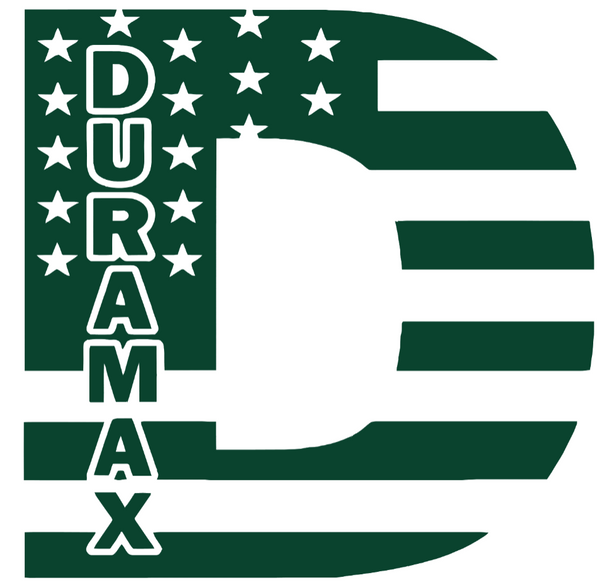 Duramax Diesel Stars & Stripes USA Flag Truck Logo GREEN Premium DieCut Vinyl Decal PICK SIZE