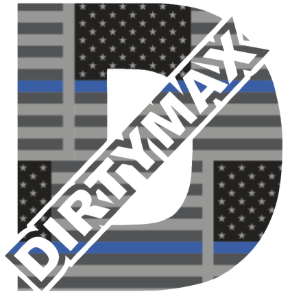 Duramax Dirtymax Diesel Truck Logo THIN BLUE LINE Premium DieCut Vinyl Decal PICK SIZE