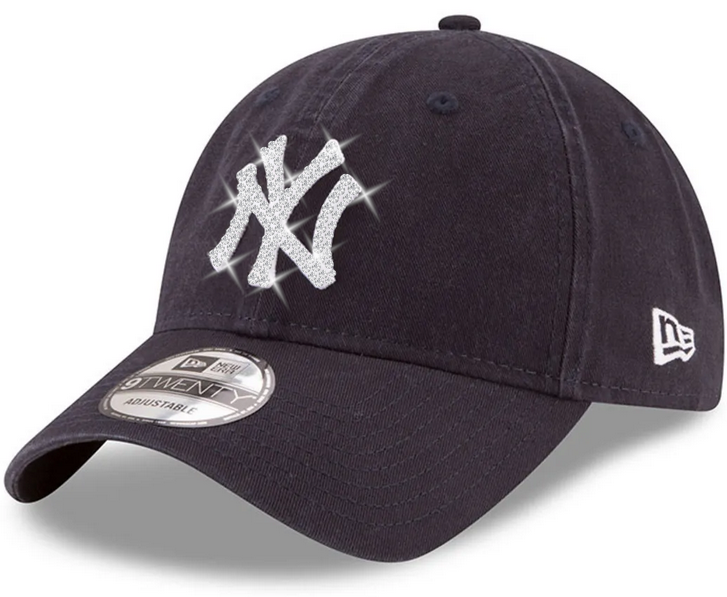 New York Yankees Swarovski Crystal Bling Womens New Era Hat SportsJewelryProShop