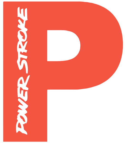 Powerstroke Diesel Truck Logo ORANGE Premium DieCut Vinyl Decal PICK SIZE
