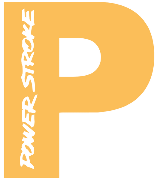 Powerstroke Diesel Truck Logo YELLOW Premium DieCut Vinyl Decal PICK SIZE