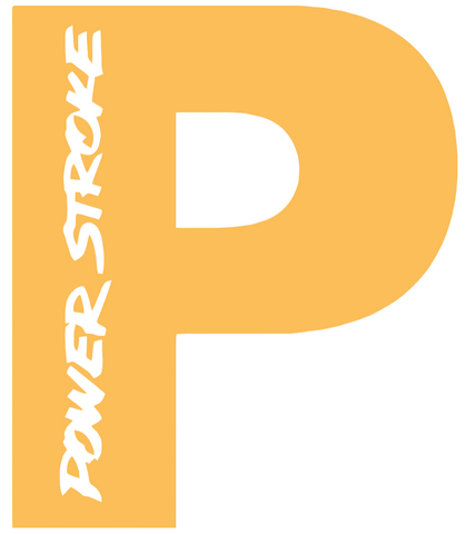 Powerstroke Diesel Truck Logo YELLOW Premium DieCut Vinyl Decal PICK SIZE