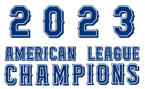 Texas Rangers 2023 American League AL Champions Premium Vinyl Decal PICK COLOR & SIZE