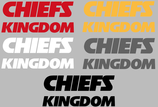 Kansas City Chiefs Kingdom Logo Premium DieCut Vinyl Decal PICK COLOR & SIZE