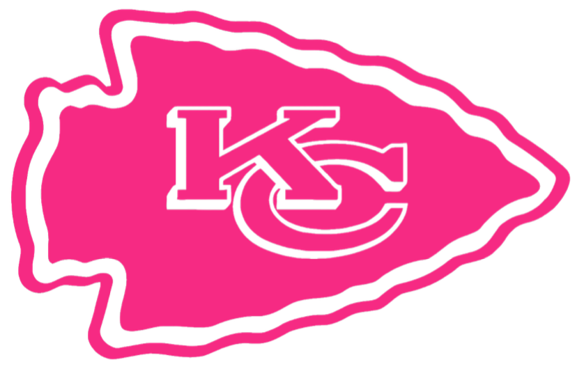 Kansas City Chiefs HOT PINK Team Logo Premium DieCut Vinyl Decal PICK SIZE