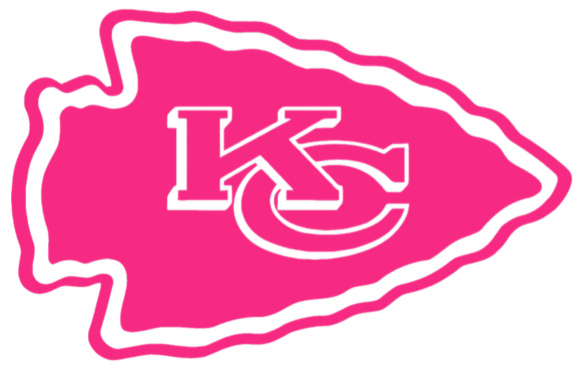 Kansas City Chiefs Hot Pink Breast Cancer Awareness Premium DieCut Vinyl Decal PICK SIZE
