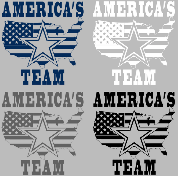 Dallas Cowboys America's Team Logo Premium DieCut Vinyl Decal PICK COLOR & SIZE