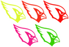 Arizona Cardinals Fluorescent Neon Premium DieCut Vinyl Decal PICK COLOR & SIZE