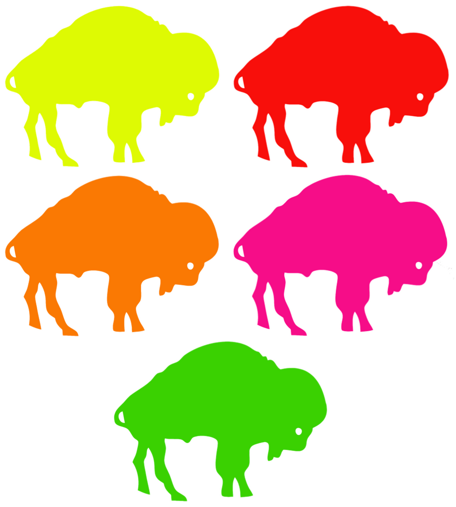 Buffalo Bills Retro Throwback Fluorescent Neon Premium DieCut Vinyl Decal PICK COLOR & SIZE