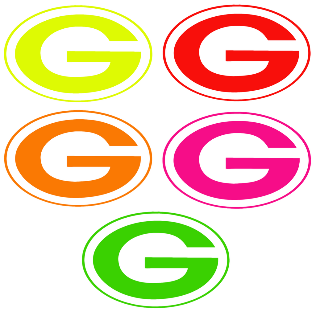 Green Bay Packers Fluorescent Neon Premium DieCut Vinyl Decal PICK COLOR & SIZE