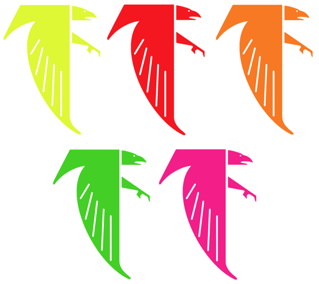 Atlanta Falcons Fluorescent Neon Retro Throwback Logo Premium DieCut Vinyl Decal PICK COLOR & SIZE