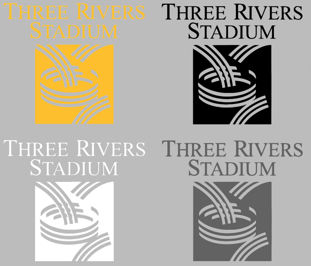 Pittsburgh Steelers Three Rivers Stadium Logo Premium DieCut Vinyl Decal PICK COLOR & SIZE