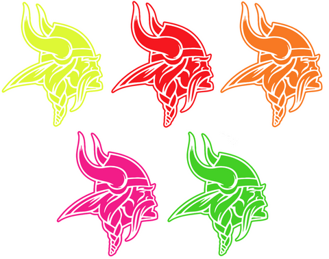 Minnesota Vikings Team Logo Fluorescent Neon Premium DieCut Vinyl Decal PICK COLOR & SIZE