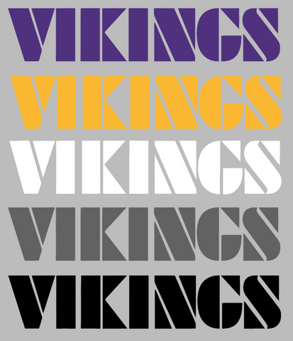 Minnesota Vikings Retro Team Name Logo Premium DieCut Vinyl Decal PICK COLOR & SIZE