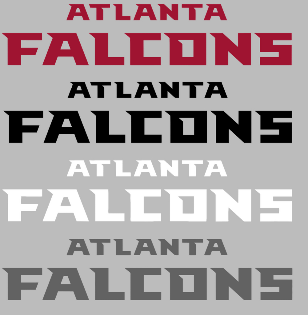 Atlanta Falcons Team Name Logo Premium DieCut Vinyl Decal PICK COLOR & SIZE