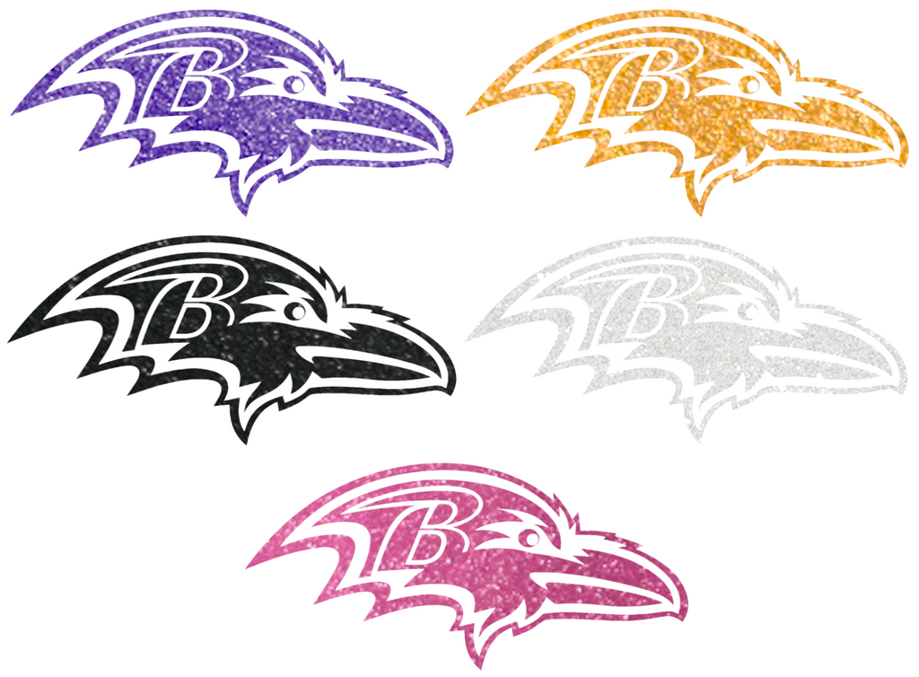 Baltimore Ravens Metallic Sparkle Logo Premium DieCut Vinyl Decal PICK COLOR & SIZE