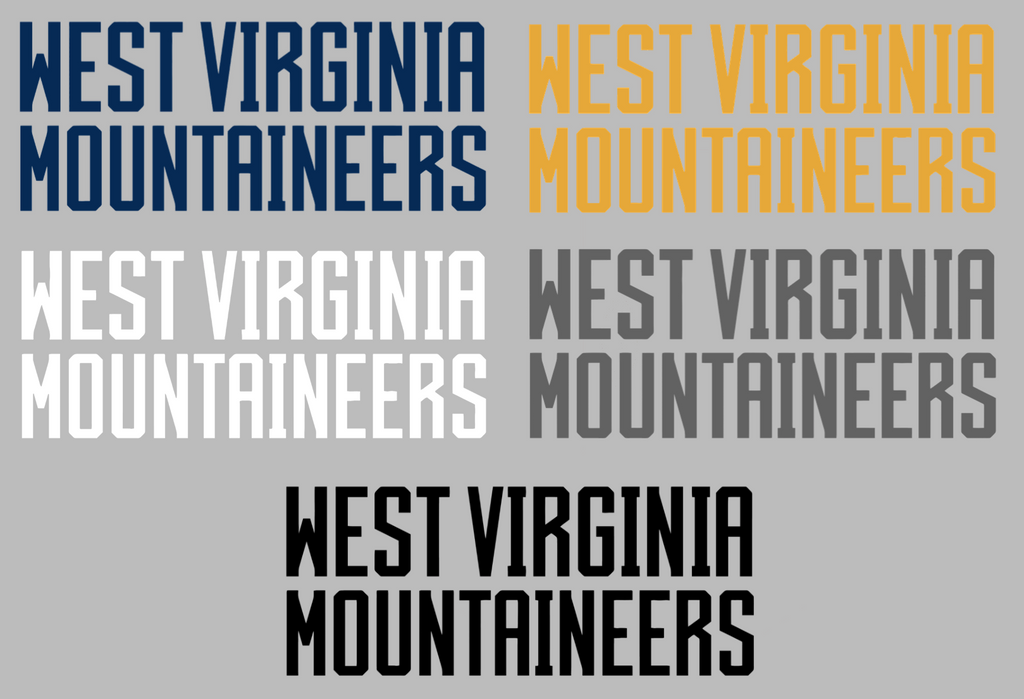 West Virginia Mountaineers Team Name Logo Premium DieCut Vinyl Decal PICK COLOR & SIZE
